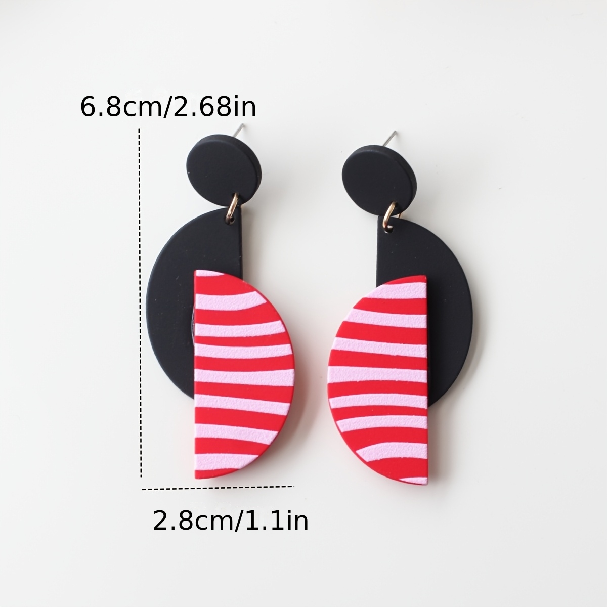 Women's Vintage Geometric Striped Drop Earrings